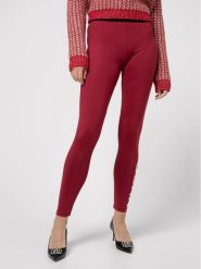 Hugo Legginsy Delessie 50439062 Czerwony Slim Fit. Czerwone legginsy Hugo, bez wzorów, z syntetyku. Za 399.99 zł.