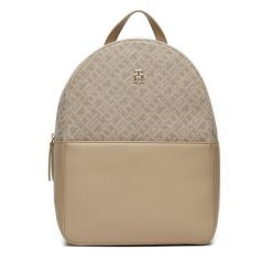 Plecak Tommy Hilfiger. Brązowe plecaki Tommy Hilfiger, bez wzorów, bez dodatków. Za 579.99 zł.