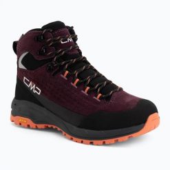 Buty trekkingowe damskie CMP Vertyx Mid Waterproof. Czerwone trekkingi CMP, bez wzorów, ze skóry, przed kolano, bez zapięcia, trekkingowe. Za 519.99 zł.