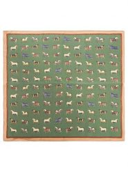 Zwillingsherz Chusta "Classic Horse" w kolorze zielonym - 64 x 64 cm rozmiar: onesize. Zielone chusty Zwillingsherz, bez wzorów, z materiału. Za 62.03 zł.