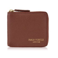 Portfel damski skórzany mały brązowy w orientacji poziomej z RFID Paolo Peruzzi KV-04-BR. Brązowe portfele PAOLO PERUZZI, bez wzorów, ze skóry. Za 79.00 zł.