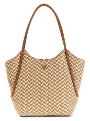 Guess Shopper bag w kolorze karmelowo-kremowym - 41 x 34 x 14 cm rozmiar: onesize. Brązowe shopper bag Guess, z aplikacjami, z materiału, na ramię, bez dodatków. Za 534.54 zł.
