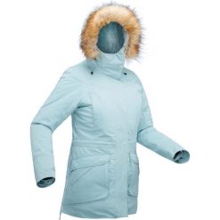 2ND LIFE - Parka turystyczna zimowa damska Quechua SH500 U-Warm wodoodporna. Szare płaszcze QUECHUA, na zimę, m, bez wzorów, sportowe, bez kaptura. W wyprzedaży za 404.99 zł.