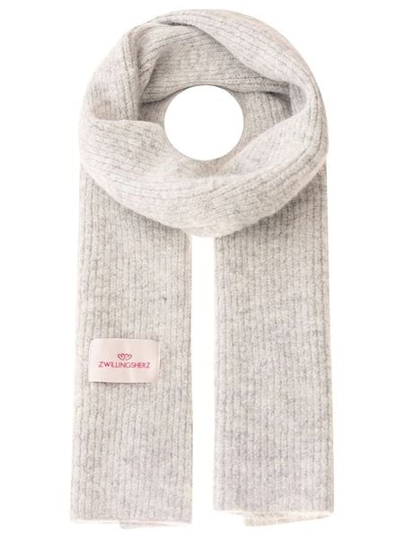 Zwillingsherz Szal w kolorze jasnoszarym z dodatkiem wełny - 200 x 30 cm rozmiar: onesize. Szare szaliki i kominy Zwillingsherz, bez wzorów, z materiału. Za 174.84 zł.