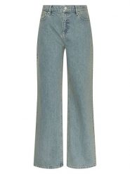 MOSS COPENHAGEN Dżinsy - Regular fit - w kolorze błękitnym rozmiar: XS. Niebieskie jeansy Moss Copenhagen, xs, z aplikacjami, ze skóry, klasyczne, z podwyższonym stanem. Za 199.45 zł.