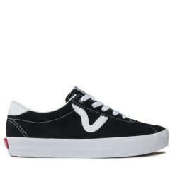 Tenisówki Vans. Czarne trampki Vans, bez wzorów, sportowe, bez zapięcia. Za 239.99 zł.