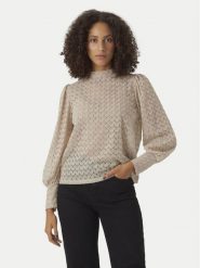 Vero Moda Bluzka Becca 10302894 Beżowy Regular Fit. Brązowe bluzki Vero Moda, s, bez wzorów, z syntetyku, bez kołnierzyka, bez ramiączek. Za 89.99 zł.