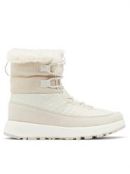 Columbia Śniegowce Slopeside Peak Luxe 2104991 Écru. Śniegowce Columbia, bez wzorów, ze skóry, bez zapięcia. Za 539.99 zł.