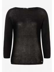 More & More Sweter w kolorze czarnym rozmiar: 46. Czarne swetry More & More, bez wzorów, ze splotem, bez ramiączek. Za 91.45 zł.