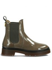 Gant Sztyblety 29551764 Brązowy. Brązowe botki Gant, bez wzorów, z lakierowanej skóry, bez obcasa, na płaskiej podeszwie, bez zapięcia. Za 499.99 zł.