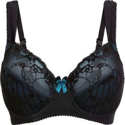 "Biustonosz ""minimizer"" na fiszbinach". Czarne biustonosze bonprix, bez wzorów, z koronki. Za 69.99 zł.