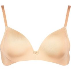 Biustonosz "Perfect Day" w kolorze cielistym. Brązowe biustonosze Triumph & Sloggi, bez wzorów. W wyprzedaży za 83.95 zł.