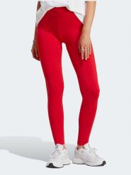 Adidas Legginsy w kolorze czerwonym rozmiar: S. Czerwone legginsy adidas, bez wzorów, sportowe. Za 114.44 zł.
