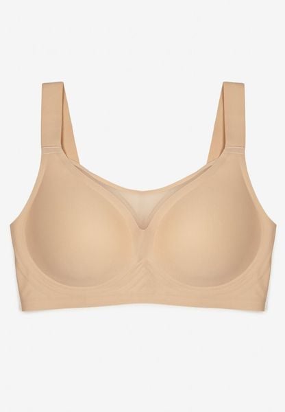 Beżowy Biustonosz na Szerokich Ramiączkach Zdobiony Siateczkową Wstawką Salineva. Brązowe biustonosze Renee, z aplikacjami. Za 69.99 zł.