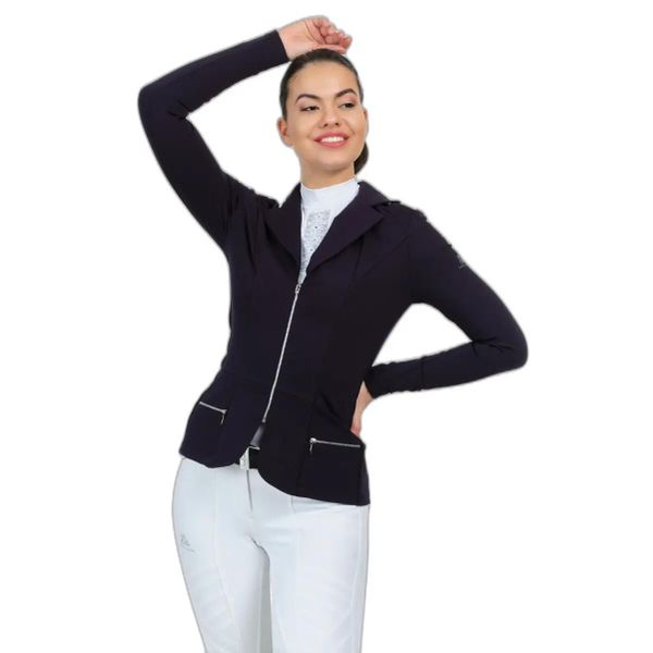 Kurtka jeździecka technologia second skin kobieta Cavalliera Zip chic. Niebieskie kurtki CAVALLIERA, xs, bez wzorów, z dżerseju, bez kaptura. Za 778.00 zł.