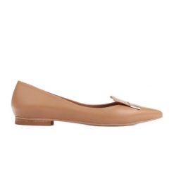 Marco Shoes Baleriny z ozdobnym językiem beżowy brązowe. Brązowe baleriny bez wzorów, bez obcasa, bez zapięcia. W wyprzedaży za 319.00 zł.