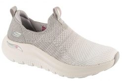 Buty sportowe damskie, Arch Fit 2.0. Szare buty treningowe Skechers, bez wzorów, z materiału, przed kostkę, bez zapięcia, trekkingowe. Za 299.99 zł.