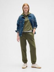 GAP Spodnie dresowe w kolorze khaki rozmiar: L. Brązowe spodnie dresowe GAP, bez wzorów, z dresówki. Za 114.44 zł.