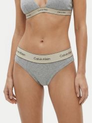 Calvin Klein Underwear Figi klasyczne LV00QF8598 Szary. Szare figi Calvin Klein Underwear, bez wzorów, z bawełny. Za 119.99 zł.