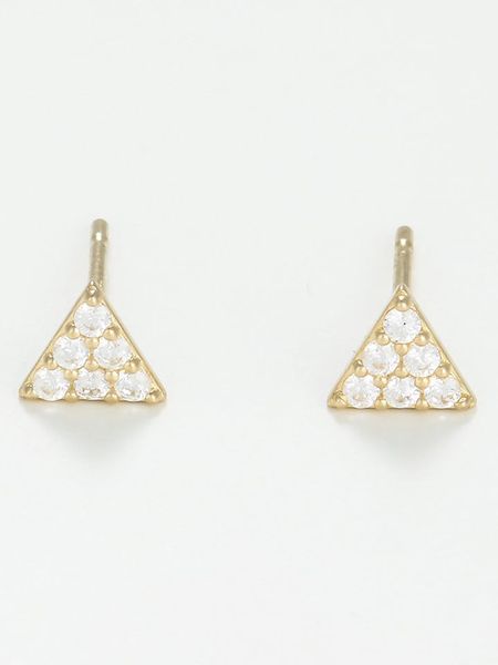 OR ÉCLAT Złote kolczyki-wkrętki "Aria" z kryształami rozmiar: onesize. Żółte kolczyki Or Éclat, z cyrkonią, złote. Za 220.12 zł.