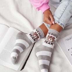 Skarpetki damskie TEDDY BEAR/PASKI 1143 gr/wh. Szare skarpetki Milena, bez wzorów, z bawełny. Za 15.90 zł.