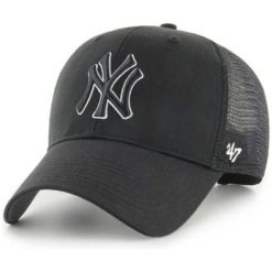 Czapka z daszkiem 47 Brand MLB New York Yankees Branson B-BRANS17CTP-BKAQ. Czarne czapki z daszkiem 47 Brand, bez wzorów, sportowe. Za 119.00 zł.