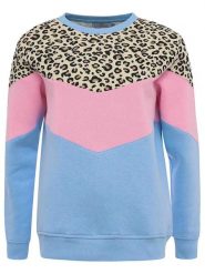 Zwillingsherz Bluza "Konny" w kolorze błękitno-jasnoróżowym rozmiar: L/XL. Niebieskie bluzy Zwillingsherz, l, bez wzorów, z bawełny, bez ramiączek, bez kaptura. Za 180.49 zł.