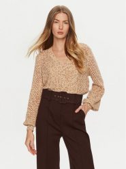 TWINSET Kardigan 241TT3271 Beżowy Regular Fit. Brązowe swetry Twinset, xl, bez wzorów, z bawełny, bez ramiączek. Za 499.99 zł.