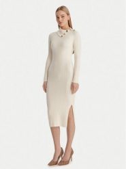 Guess Sukienka dzianinowa W6RK01 Z2YJ2 Écru Regular Fit. Sukienki Guess, xs, z aplikacjami, z dzianiny, bez kołnierzyka, bez ramiączek. Za 619.99 zł.