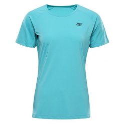 Koszulka damska turystyczna szybkoschnąca Alpine Pro Basika. Brązowe t-shirty sportowe Alpine Pro, l, bez wzorów, z elastanu, bez ramiączek, do biegania. Za 79.00 zł.