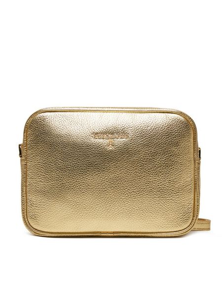Patrizia Pepe Torebka 8B8985/L138-Y254 Złoty. Żółte listonoszki Patrizia Pepe, bez wzorów, ze skóry, bez dodatków. Za 479.99 zł.