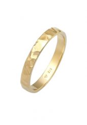Elli Damska obrączka Basic Fine młotkowana Trend ze srebra próby 925 Sterling Silver Pierścionki 1 ct Damski. Szare pierścionki Elli, pozłacane. Za 288.99 zł.