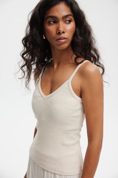 TOP CAMI PIASKOWY M - Flawless. Topy Flawless, m, bez wzorów, z bawełny, klasyczne, bez kołnierzyka, bez ramiączek. Za 199.00 zł.