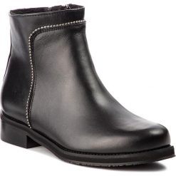 Botki SERGIO BARDI - Calcinate FW127366418NC 101. Czarne botki Sergio Bardi, z aplikacjami, ze skóry, bez obcasa, na obcasie, bez zapięcia. W wyprzedaży za 209.00 zł.