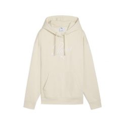 Damska bluza z kapturem Essentials Script Comfort PUMA Alpine Snow White. Białe bluzy Puma, bez wzorów, z kapturem, do biegania. Za 249.00 zł.