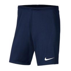 Spodenki Z Dzianiny Dla Dzieci Park III. Niebieskie szorty Nike, bez wzorów, z dzianiny, sportowe. Za 97.99 zł.