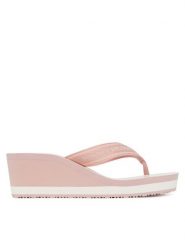 Tommy Hilfiger Japonki Th Stripes Wedge Beach Sandal FW0FW08521 Różowy. Czerwone japonki Tommy Hilfiger, bez wzorów, z materiału. Za 199.99 zł.