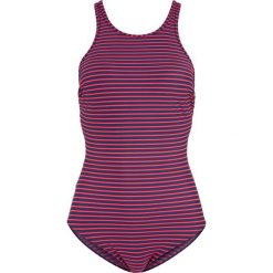 Kostium kąpielowy shape bonprix ciemnoniebiesko-koralowy w paski. Bielizna modelująca marki bonprix. Za 124.99 zł.