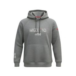 Bluza z kapturem Mizuno Fuji. Szare bluzy Mizuno, bez wzorów, sportowe, bez ramiączek, z kapturem. Za 760.00 zł.