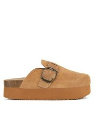 Badura Klapki TS6207-01 Brązowy. Brązowe klapki Badura, bez wzorów, bez obcasa, bez zapięcia. Za 199.99 zł.