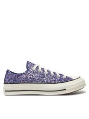 Converse Trampki Chuck 70 Glitter A11134C Granatowy. Niebieskie trampki Converse, bez wzorów, z materiału, bez zapięcia. Za 269.99 zł.