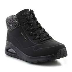 Buty Sportowe Skechers Uno Gen1 Darling Daze 310566L-BLK czarne. Czarne buty treningowe bez wzorów, z gumy, bez zapięcia. Za 394.65 zł.