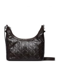 Calvin Klein Torebka Emblem Aop Debossed Shoulder Bag LV04F3874G Brązowy. Brązowe torebki klasyczne Calvin Klein, bez wzorów, ze skóry, bez dodatków. Za 529.99 zł.