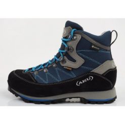 Buty Aku Trekker Wide Gore-tex 978W208 niebieskie. Niebieskie buty trekkingowe z gore-texu, przed kolano, bez zapięcia. Za 896.50 zł.