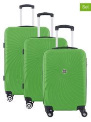 Geographical Norway 3-częściowy zestaw "Sunlighteo" w kolorze zielonym rozmiar: onesize. Zielone walizki Geographical Norway. Za 347.99 zł.