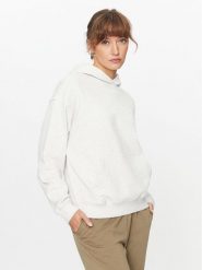 New Balance Bluza Athletics French Terry Oversized Hoodie WT33524 Biały Regular Fit. Białe bluzy New Balance, s, bez wzorów, z bawełny, bez ramiączek, bez kaptura. Za 259.99 zł.
