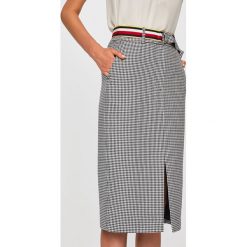Tommy Hilfiger - Spódnica. Białe spódnice Tommy Hilfiger, bez wzorów, z bawełny, midi, ołówkowe. Za 639.90 zł.