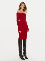 Guess Sukienka koktajlowa Milana W4BK26 Z2V42 Czerwony Slim Fit. Czerwone sukienki Guess, l, z aplikacjami, z syntetyku, wizytowe, bez kołnierzyka, bez ramiączek. Za 329.99 zł.