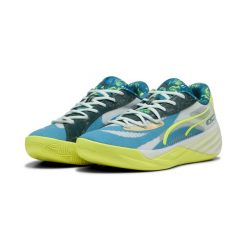 Buty do koszykówki unisex All-Pro NITRO™ Hoops Dreamz PUMA. Niebieskie buty do biegania Puma, bez wzorów, bez zapięcia, do biegania. W wyprzedaży za 372.15 zł.