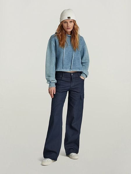 G-Star Dżinsy "Judee" - Comfort fit - w kolorze granatowym rozmiar: W24/L30. Niebieskie jeansy G-Star, l, z aplikacjami, retro, z podwyższonym stanem. Za 210.32 zł.